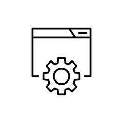 Web optimization outline icons, minimalist vector illustration ,simple transparent graphic element .Isolated on white background