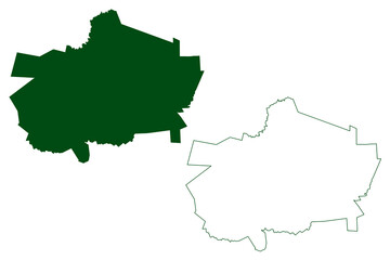 Otaez municipality (Estado Libre y Soberano de Durango, Mexico, United Mexican States) map vector illustration, scribble sketch Otáez map