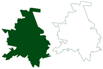 Panuco de Coronado municipality (Estado Libre y Soberano de Durango, Mexico, United Mexican States) map vector illustration, scribble sketch Pánuco de Coronado map