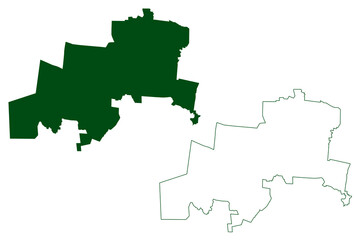Fototapeta premium Pabellon de Arteaga municipality (Free and Sovereign State of Aguascalientes, Mexico, United Mexican States) map vector illustration, scribble sketch Pabellón de Arteaga map