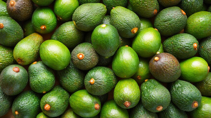 Background of avocados with different degrees of ripeness and peel texture