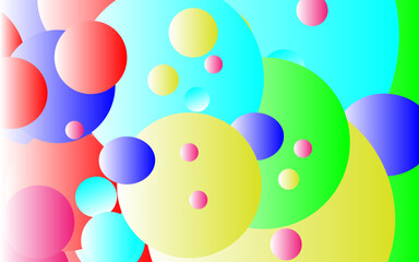 Abstract ballbackground. Seamless. Multicolor palette. Raster illustration.
