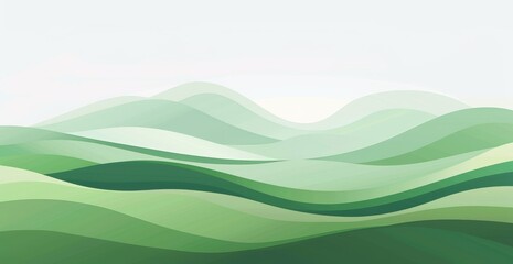 Simple green banner, a background for web design, with white space on the left side, a isolated abstract white background, a green gradient, curved lines, a flat style, simple shapes, minimalism