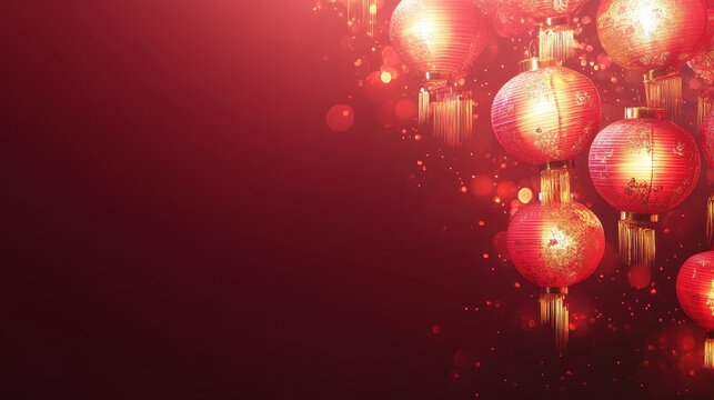Radiant Chinese Lanterns Illuminating the Festive Atmosphere