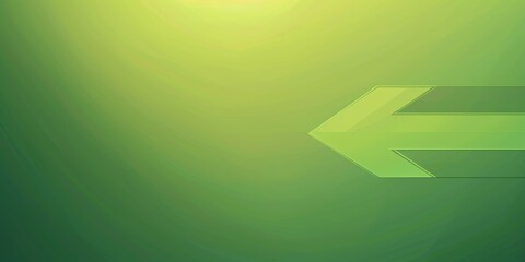 Abstract green gradient background with an arrow-shaped elements arrow flat design, vector illustration, 2D, minimalism website banner.