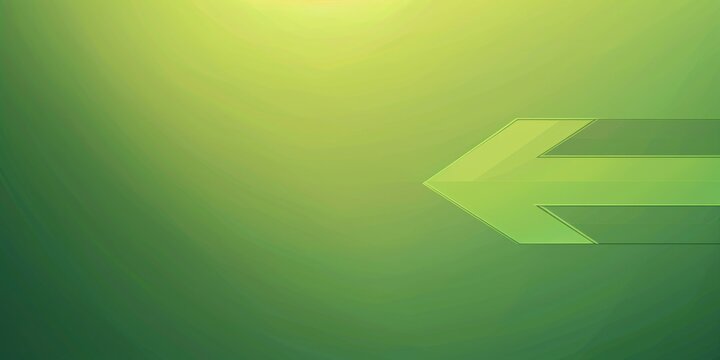 Abstract green gradient background with an arrow-shaped elements arrow flat design, vector illustration, 2D, minimalism website banner.