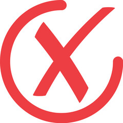 Obraz premium Cross Mark Icon