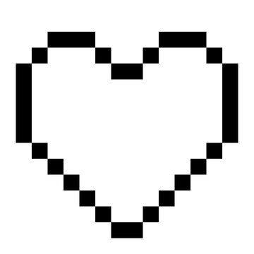 video animation. pixel heart fills up