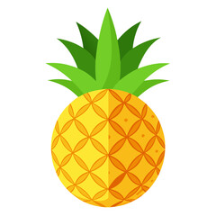 pineapple vector illustration - vector illustration of pineapple isolated on white, pineapple vector art