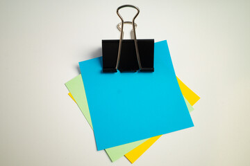 Binder Clip with Colorful Papers