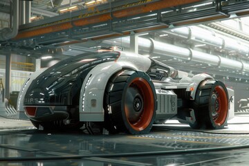 Futuristic Transportation. High detailed wallpaper with advanced vehicles concept
