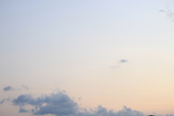 beautiful orange cloudy afternoon bright blue clouds, warm, sunset