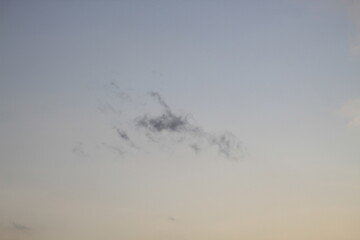 beautiful orange cloudy afternoon bright blue clouds, warm, sunset