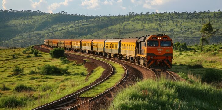 Vibrant Transportation in Kenya. Cultural Diversity concept