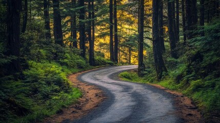 Naklejka premium Woods road