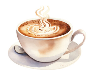 PNG Coffee saucer latte drink.