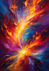 dynamic abstract composition featuring vivid flames flowing light patterns creative vibe energy, fire, glow, color, movement, design, texture, ripple, shape