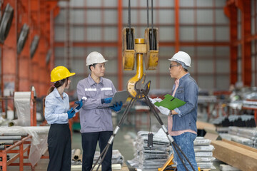 Team Safety Inspection at Metal Factory