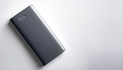 Powerbank lying down on a white background