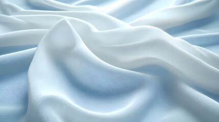 Obraz premium Close-up of white fabric on blue background.