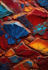 close colorful rock textures under natural light showcasing unique details mineral surfaces, granite, slate, marble, minerals, stones, earth, geology