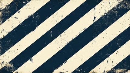 Fototapeta premium A grunge-style background featuring diagonal stripes in dark blue and cream colors.