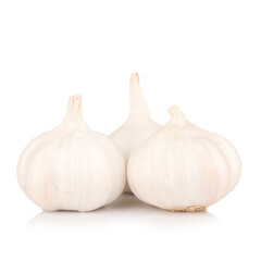 garlic slice isolated on white background
