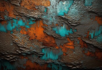 dynamic close layered grunge textures revealing intricate patterns shadows engaging visual exploration, abandonment, aged, appearance, artistic