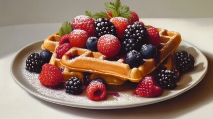 Fruity waffle delight