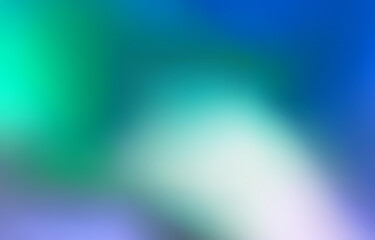 An abstract design with blurred lines and a gradient of blue, teal, and white.