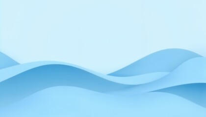 Minimalist digital illustration of soft blue waves on a light blue background, fluid and modern design