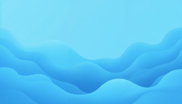 Stylized abstract art with flowing blue wave patterns on a soft blue background, modern flat design
