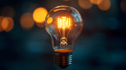 light bulb on the dark background