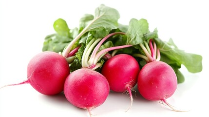 Isolated radishes on white