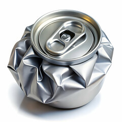 This Crushed Can Represents Recycling Efforts.