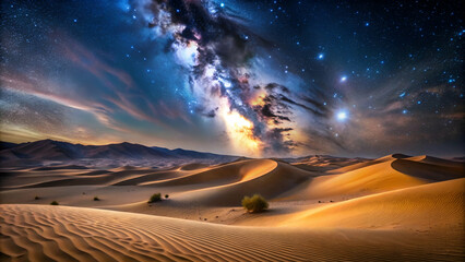 Milky way in desert 