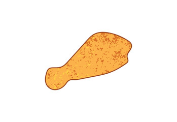 Crispy fried chicken fry logo design, Vector design concept