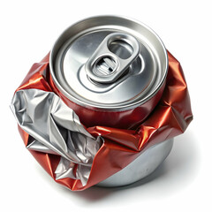 This Crushed Can Represents Recycling Efforts.