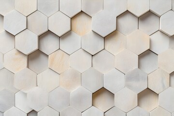 Sophisticated Geometric Hexagon Pattern in Muted Grayscale Tones for Contemporary Design Backgrounds