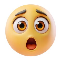 A shocked emoji with wide, bulging eyes and a dropped jaw