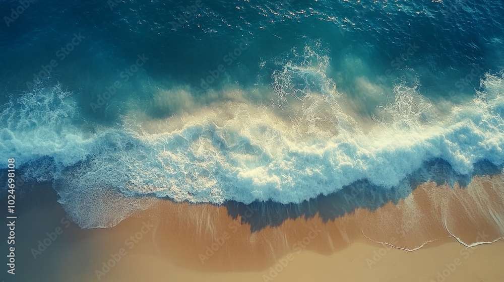 Poster the ocean is calm and the waves are small