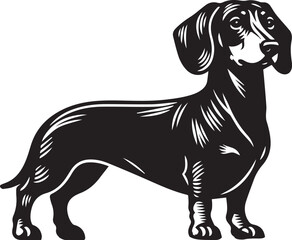 Dachshund dog cute vector