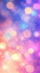 Obraz premium background with bokeh effect, soft lights in pastel colors, blurred and glowing, perfect for elegant design projects, abstract and atmospheric, subtle and dreamy