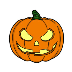 scary face shaped pumpkins for halloween