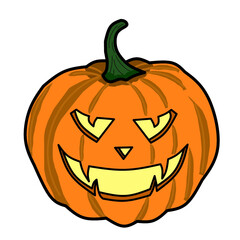 scary face shaped pumpkins for halloween