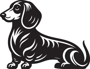 Dachshund dog cute vector
