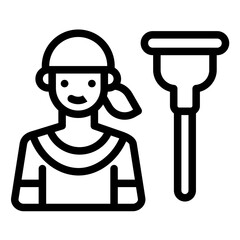 Cleaning Man Icon