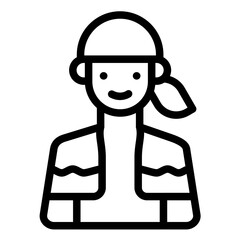 Man hanging Towel Icon
