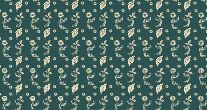 An Indian art kalamkari background pattern.