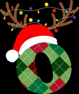 christmas font letter o